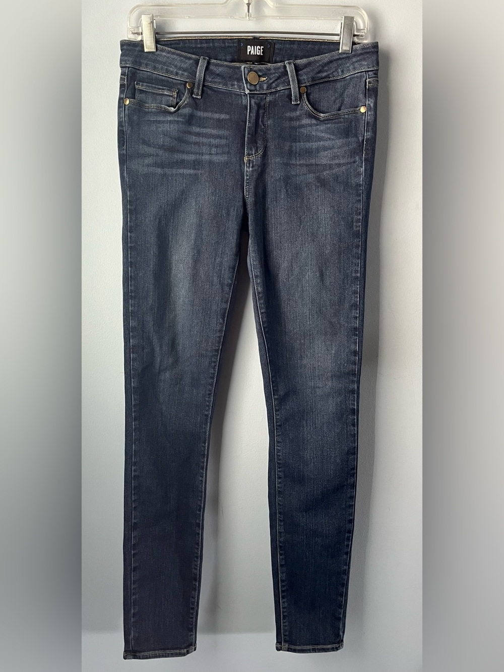 PAIGE Verdugo Ultra Skinny Jeans Mid Rise Dark Wash Stretch Denim Size 29 USA